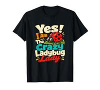 Crazy Ladybug Lady Gardener Insetto Umorismo Maglietta