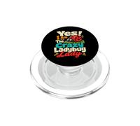 Crazy Ladybug Lady Gardener Insetto Umorismo PopSockets PopGrip per MagSafe