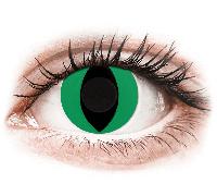 CRAZY LENS - Cat Eye Green - giornaliere non correttive (2 lenti)