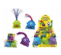Crazy Monster Hair Giochi con Caramelli Gusto Frutta Display da 12pz