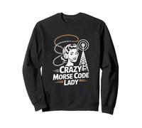 Crazy Morse e Code Lady Radio Operator Divertimento Felpa