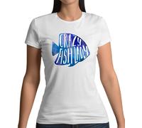 Crazy Pesce Donna - T-Shirt - Pesca Goldfish Acquario Stagno Tropicale