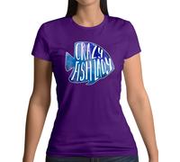 Crazy Pesce Donna - T-Shirt - Pesca Goldfish Acquario Stagno Tropicale