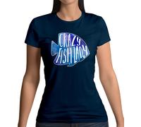 Crazy Pesce Donna - T-Shirt - Pesca Goldfish Acquario Stagno Tropicale