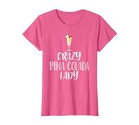 Crazy Pina Colada Lady - Simpatico Cocktail di Pina Colada Maglietta, Donna, Rosa mélange, XL