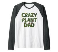 Crazy Plant Dad, vegetazione Floreale Botanica, Vibrazioni nella Giungla Maglia con Maniche Raglan