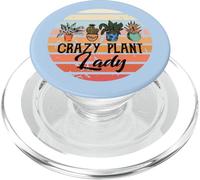 Crazy Plant Lady Retro Tramonto Pianta D'appartamento Giardiniere Boho PopSockets PopGrip per MagSafe