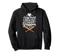Crazy Proud Always Loud Baseball Grandma Felpa con Cappuccio