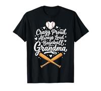 Crazy Proud Always Loud Baseball Grandma Maglietta