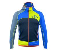 CRAZY Pull Resolution Light - felpa in pile - uomo L Blue/Yellow/Red man Bluesign
