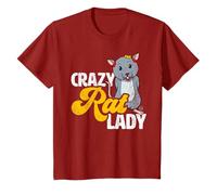 Crazy Rat Lady Funny Rats Owner Maglietta