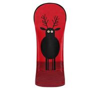 Crazy Reindeer Birdman - Copritesta impermeabile per mazze da golf, con targhette numerate, per tutti i tipi di legno e conducenti, colore: rosso e nero