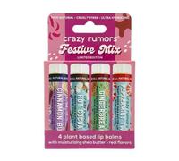 Crazy Rumors Festive Mix Lip Balms - Confezione da 4 (17 g ciascuno)