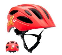 Crazy Safety Casco da Bici per Bambini 6-12 Anni Cute | Casco per Bicicletta, Skateboard, MTB e Pattini a Rotelle con Fanale Ricaricabile | Casco per Monopattino Regolabile 54-58 cm (Rosso)