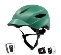 Crazy Safety Casco da Bicicletta Aero | Casco per Bambini da Bici, Skateboard, Pattini a Rotelle e BMX | Casco da Bici per Uomo e Donna | M 54-58 cm e L 58-61 cm | Con Cinghie Catarifrangenti (Verde)