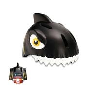Crazy Safety Casco per Bici per Bambini | Casco per Bambini 2-7 Anni, Ideale per Bicicletta, Skateboard, Monopattino, Pattini a Rotelle | Caschetto da Bici 3D Regolabile 49-55 cm (Squalo Nero)