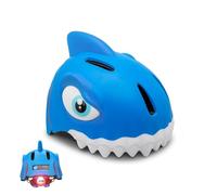 Crazy Safety Casco per Bici per Bambini | Casco per Bambini 2-7 Anni, Ideale per Bicicletta, Skateboard, Monopattino, Pattini a Rotelle | Caschetto da Bici 3D Regolabile 49-55 cm (Squalo Blu)