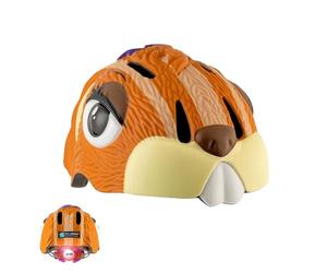 Crazy Safety Casco per Bici per Bambini | Casco per Bambini 2-7 Anni, Ideale per Bicicletta, Skateboard, Monopattino, Pattini a Rotelle | Caschetto da Bici 3D Regolabile 49-55 cm (Tigre Arancione)