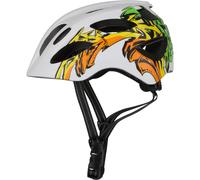 Crazy Safety Cool Grafitti, casco da bici, junior, bianco/blu 54-58cm White/Orange
