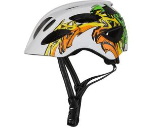 Crazy Safety Cool Grafitti, casco da bici, junior, bianco/blu 54-58cm White/Orange