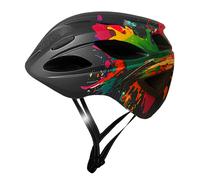 Crazy Safety Cool Splash, casco da bici, junior, nero 54-58cm Orange/Black/Yellow