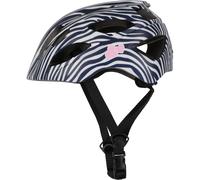 CRAZY SAFETY Casco da Bici per Bambini di 6-12 Anni | Strisce Bianche | Omologato EN1078 | Crazy Safety M/54-58