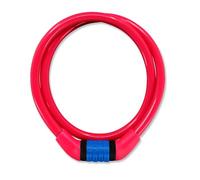 Crazy Safety Lucchetto da Bici per Bambini | Catena per Bici Resistente alle Intemperie | Lucchetto a Combinazione Facile da Usare | Cavo Antifurto Bici per Bambini | Accessori Bici (Rosa)