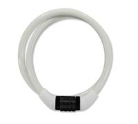 Crazy Safety Lucchetto da Bici per Bambini | Catena per Bici Resistente alle Intemperie | Lucchetto a Combinazione Facile da Usare | Cavo Antifurto Bici per Bambini | Accessori Bici (Bianco)