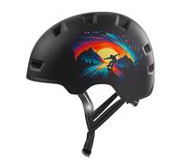 Crazy Safety Rampage Pattinaggio Nero | Casco per bici, skateboard, pattini e BMX | Casco da bici per uomini, donne e bambini | M (54-57cm) | Casco regolabile per skater e ciclisti