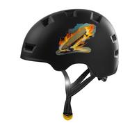 Crazy Safety Rampage Skateboard Nero | Casco per bici, skateboard, pattini e BMX | Casco da bici per uomini, donne e bambini | M (54-57cm) | Casco regolabile per skater e ciclisti