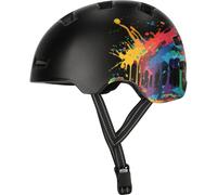 Crazy Safety Rampage Splash Nero | Casco per bici, skateboard, pattini e BMX | Casco da bici per uomini, donne e bambini | L (57-61cm) | Casco regolabile per skater e ciclisti