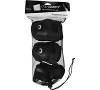 Crazy Safety, set di protezioni, junior, nero S Black