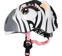 Crazy Safety Zebra, casco da bici, junior, nero/bianco 49-55cm Black/White