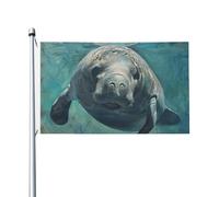 Crazy Save - Bandiera da giardino con stampa lamantino, 0,9 x 1,5 m