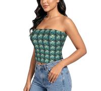 Crazy Save Manatee - Gilet senza spalline stampato da donna, camicetta elastica, senza maniche, per appuntamenti in spiaggia e streetwear