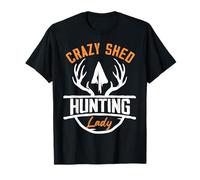 Crazy Shed Caccia Lady Deer Hunter Antler Raccolta Maglietta