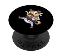 Crazy Shorin Ryu Fat Pug Dog fa Karate Chop Gift PopSockets PopGrip Adesivo