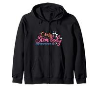 Crazy STEM Lady Funny Scienza E Ingegneria Felpa con Cappuccio
