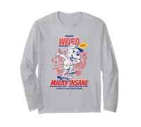 Crazy Weird Loco Follemente Pazzo (Divertente Strano Statement) Maglia a Manica