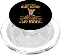 Crazy Welsh Terrier Mom Funny Dog Mom Puppy Lover PopSockets PopGrip per MagSafe