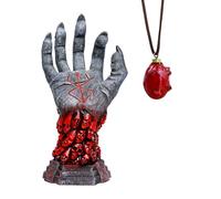 Crazycos Berserk Hand of God Figurine Ornamento di Berserk Mano di Dio con collana Behelit Egg of Re di Halloween Berserk Statua