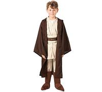 Crazycos Costume Bambino, Robe à Capuche Skywalker Sabre Laser Bleu Portatif, Adaptée au Jeu de Rôle Halloween, Carnaval de Fête à Thème, Accessoires de Jeu de Rôle