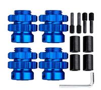 CrazyHobby Mozzi/dadi scanalati in alluminio da 17 mm per Traxxas E-Revo Summit T-Maxx 1/10, set di 4 (blu navy)