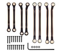 CrazyHobby Set di collegamenti in ottone ad alta distanza per Traxxas TRX4M, 55 g (oro nero)