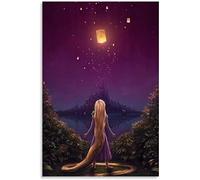 Crazystore Stampa su Tela 60x80cm Senza Cornice Rapunzel Poster Sfondo Dipinto su Tela Poster e Wall Art, Stampa di Foto Moderna Decorazione della Camera da Letto della casa