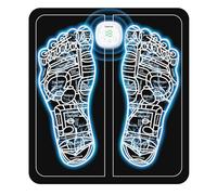 CrazySun EMS, tappetino massaggiatore per piedi per neuropatia, massaggiatore per piedi per alleviare il dolore plantare, migliora la circolazione, il rilassamento muscolare, portatile e ricaricabile,