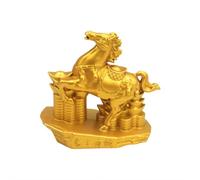 Crazyview Horse Statue Figurines, Desktop New Year Horse Statua Cinese, Feng Shui Horses Year Ornament, Statue Horses for 2026 Chinese Newyear Zodiac Blessing Desktop Shelf Display (Golda)