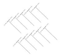 CRDARAAV 10 pezzi a T girevoli a scatto in acciaio inox a 3 vie rotolamento girevole equilibrio