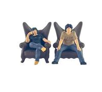 CRDARAAV 2x 1/64 persone figure modello piccolo persone per scena miniatura casa delle bambole layout