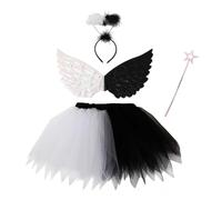 CRDARAAV Costume da angelo da diavolo con asta, per feste di compleanno, Halloween